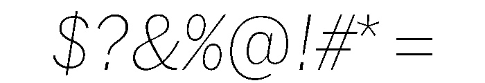 HEXFranklinv04 NarrowThinItalic Instance Font OTHER CHARS