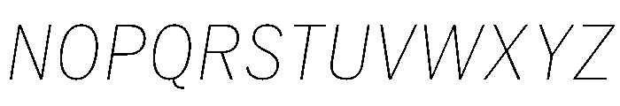 HEXFranklinv04 NarrowThinItalic Instance Font UPPERCASE