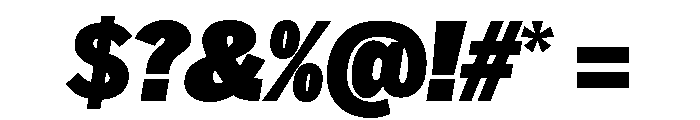 HEXFranklinv04 NarrowUltraItalic Instance Font OTHER CHARS