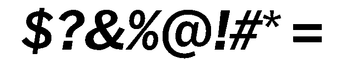 HEXFranklinv04 SemiboldItalic Instance Font OTHER CHARS