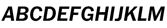 HEXFranklinv04 SemiboldItalic Instance Font UPPERCASE