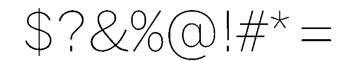 HEXFranklinv04 Thin Instance Font OTHER CHARS