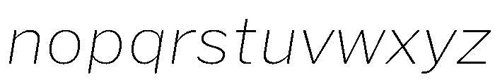 HEXFranklinv04 ThinItalic Instance 88265932 Font LOWERCASE