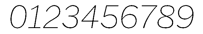 HEXFranklinv04 ThinItalic Instance Font OTHER CHARS