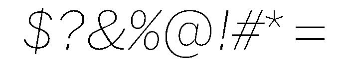 HEXFranklinv04 ThinItalic Instance Font OTHER CHARS