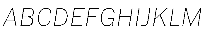 HEXFranklinv04 ThinItalic Instance Font UPPERCASE