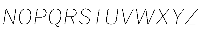 HEXFranklinv04 ThinItalic Instance Font UPPERCASE