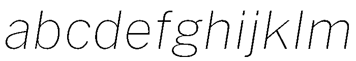 HEXFranklinv04 ThinItalic Instance FONT
