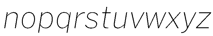 HEXFranklinv04 ThinItalic Instance Font LOWERCASE