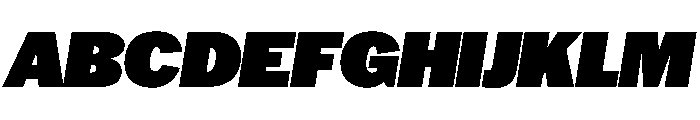 HEXFranklinv04 UltraItalic Instance 46090334 Font UPPERCASE