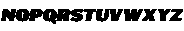 HEXFranklinv04 UltraItalic Instance 46090334 Font UPPERCASE