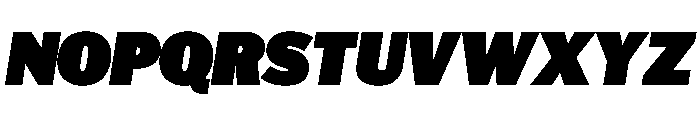 HEXFranklinv04 UltraItalic Instance Font UPPERCASE