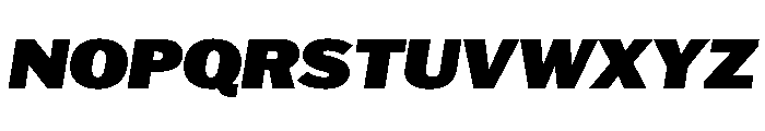 HEXFranklinv04 WideBlackItalic Instance Font UPPERCASE