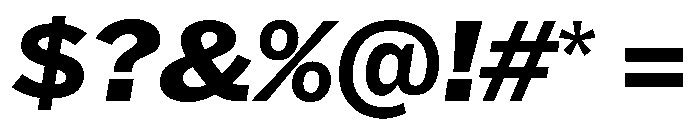 HEXFranklinv04 WideBoldItalic Instance Font OTHER CHARS
