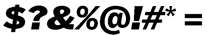 HEXFranklinv04 WideExtraboldItalic Instance Font OTHER CHARS