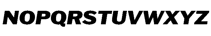 HEXFranklinv04 WideExtraboldItalic Instance Font UPPERCASE