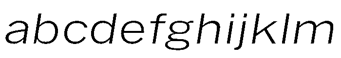 HEXFranklinv04 WideExtralightItalic Instance FONT