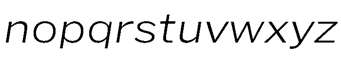HEXFranklinv04 WideExtralightItalic Instance Font LOWERCASE