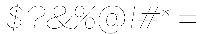 HEXFranklinv04 WideHairlineItalic Instance Font OTHER CHARS