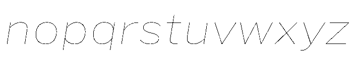 HEXFranklinv04 WideHairlineItalic Instance Font LOWERCASE