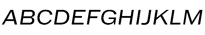 HEXFranklinv04 WideLightItalic Instance Font UPPERCASE