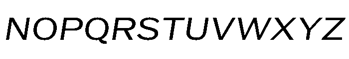 HEXFranklinv04 WideLightItalic Instance Font UPPERCASE