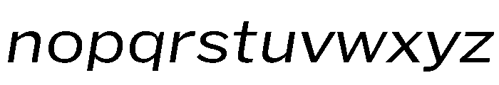 HEXFranklinv04 WideLightItalic Instance Font LOWERCASE