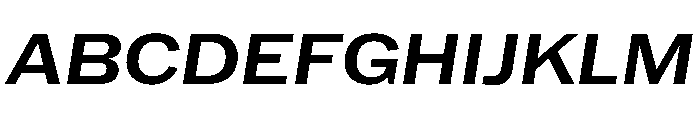 HEXFranklinv04 WideMediumItalic Instance Font UPPERCASE