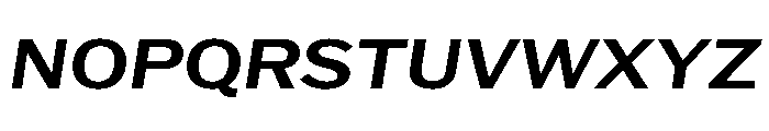 HEXFranklinv04 WideMediumItalic Instance Font UPPERCASE