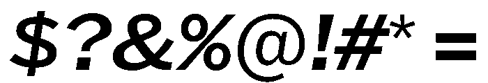 HEXFranklinv04 WideRegularItalic Instance Font OTHER CHARS