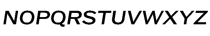 HEXFranklinv04 WideRegularItalic Instance Font UPPERCASE