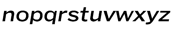 HEXFranklinv04 WideRegularItalic Instance Font LOWERCASE