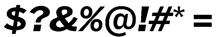 HEXFranklinv04 WideSemiboldItalic Instance Font OTHER CHARS