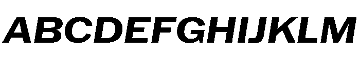 HEXFranklinv04 WideSemiboldItalic Instance Font UPPERCASE