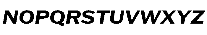 HEXFranklinv04 WideSemiboldItalic Instance Font UPPERCASE
