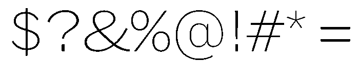 HEXFranklinv04 WideThin Instance Font OTHER CHARS
