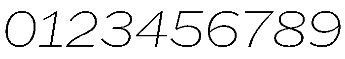 HEXFranklinv04 WideThinItalic Instance Font OTHER CHARS