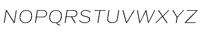 HEXFranklinv04 WideThinItalic Instance Font UPPERCASE