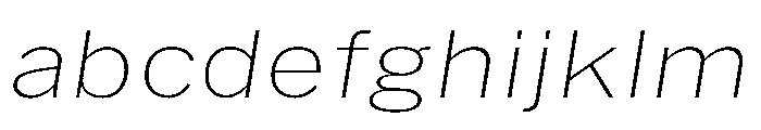 HEXFranklinv04 WideThinItalic Instance FONT