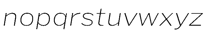HEXFranklinv04 WideThinItalic Instance Font LOWERCASE