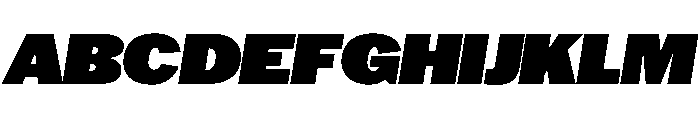 HEXFranklinv04 WideUltraItalic Instance Font UPPERCASE
