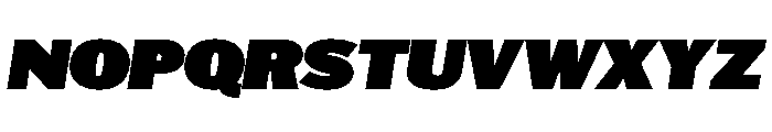 HEXFranklinv04 WideUltraItalic Instance Font UPPERCASE