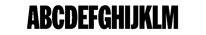 HEXFranklinv04 XCondensedBlack Instance Font UPPERCASE