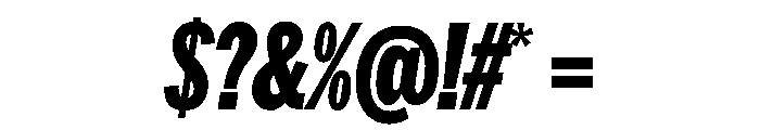 HEXFranklinv04 XCondensedBlackItalic Instance Font OTHER CHARS
