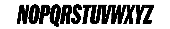 HEXFranklinv04 XCondensedBlackItalic Instance Font UPPERCASE