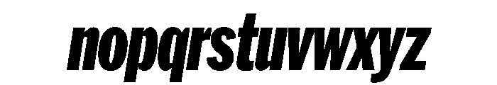 HEXFranklinv04 XCondensedBlackItalic Instance Font LOWERCASE