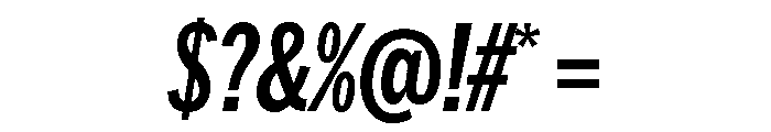HEXFranklinv04 XCondensedBoldItalic Instance Font OTHER CHARS