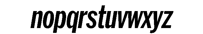 HEXFranklinv04 XCondensedBoldItalic Instance Font LOWERCASE