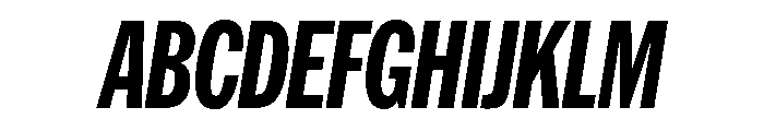 HEXFranklinv04 XCondensedExtraboldItalic Instance Font UPPERCASE