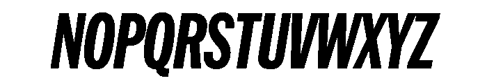 HEXFranklinv04 XCondensedExtraboldItalic Instance Font UPPERCASE